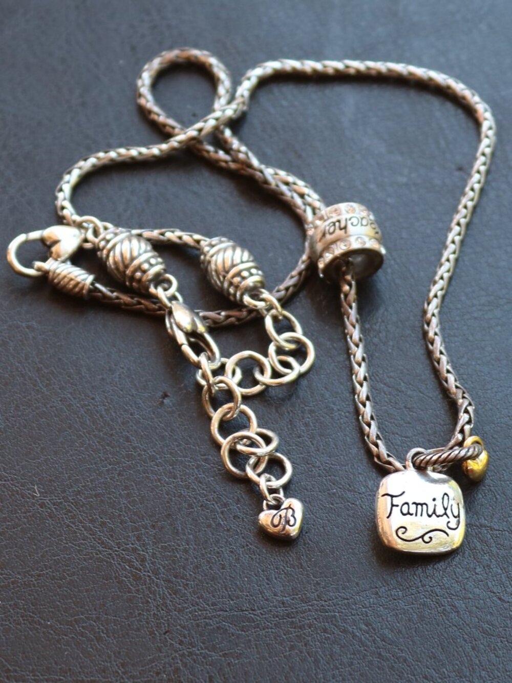 Brighton "Family Love" square charm necklace